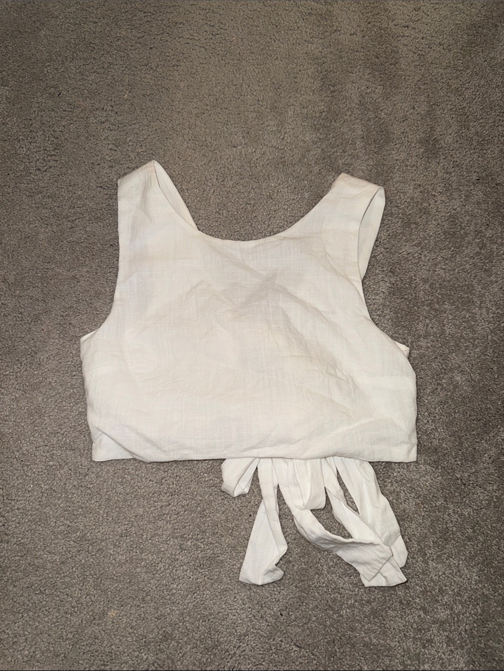 Showpo White Tie-Back Crop Top